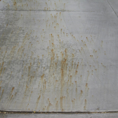 fertilizer stain removal on concrete