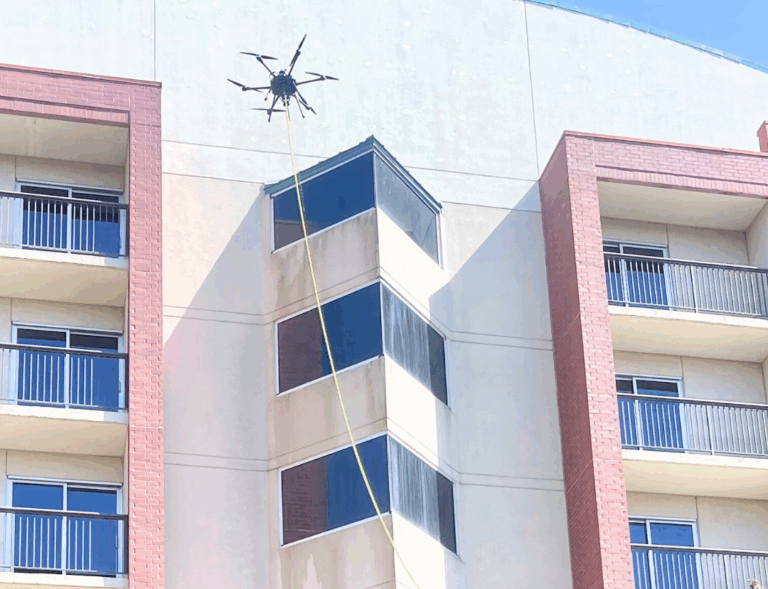 Drone Softwashing Commercial
