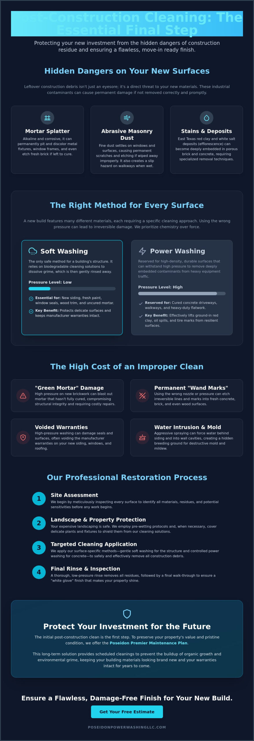 Exterior Cleaning for New Construction: The Complete Guide to Post-Build Restoration